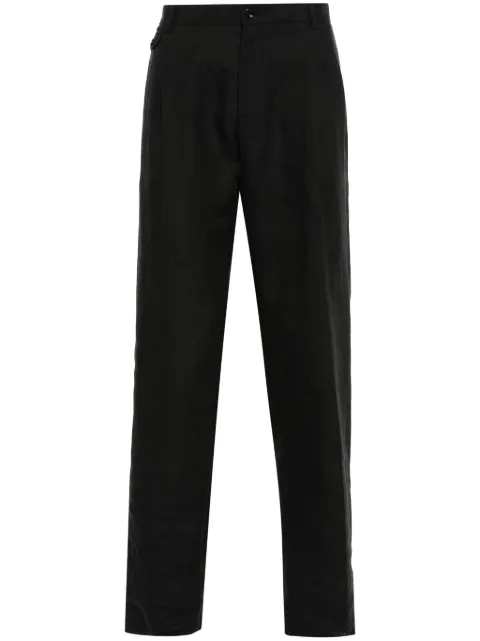 Dolce & Gabbana chambray linen tapered trousers