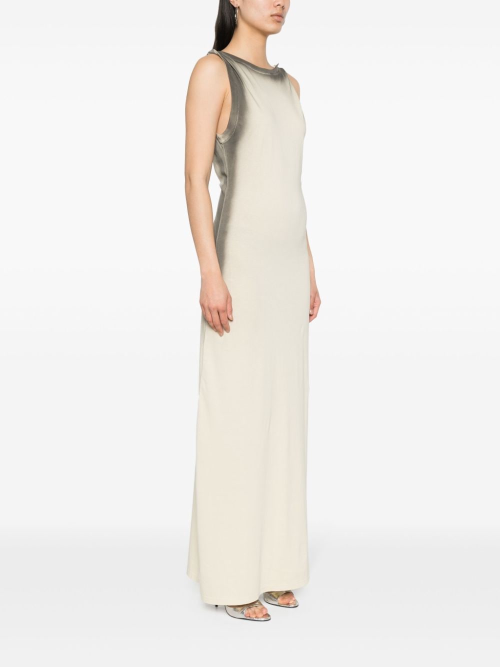 Shop Y/project Spray-painted Maxi Dress In Neutrals