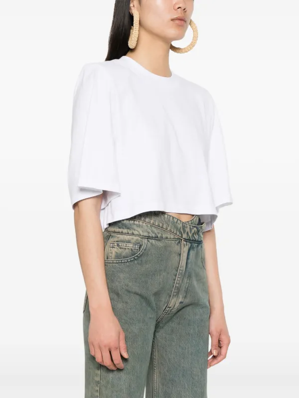 ISABEL MARANT Zaely クロップド Tシャツ | ホワイト | FARFETCH JP