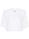 ISABEL MARANT Zaely cotton cropped T-shirt - White