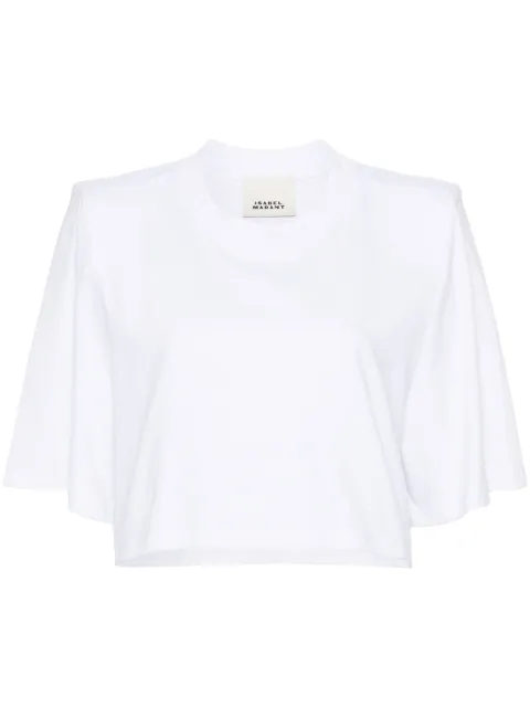 ISABEL MARANT Zaely cotton cropped T-shirt