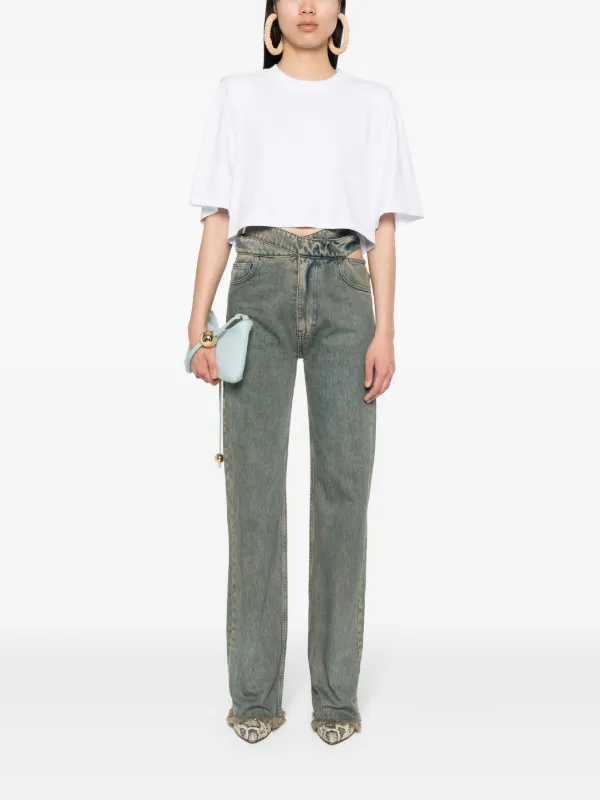 【関税送料込】Isabel Marant Zaely クロップド コットンTシャツ Zaely cropped cotton jersey T-shirt in white - Isabel Marant