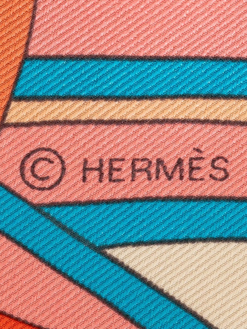 Hermès Pre-Owned 20th Century Hermes Les Flots du Cheval Silk Scarf - Rood