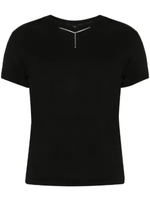Y/PROJECT Y ティテル クルネック Tシャツ 104TO004J140 BLACK Y/Project T-Shirts & Jersey Shirts for Women - Shop on FARFETCH