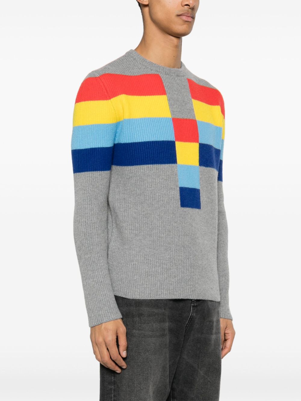 LOEWE colour-block intarsia jumper Men