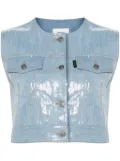 Haikure Judy sequined denim gilet - Blue