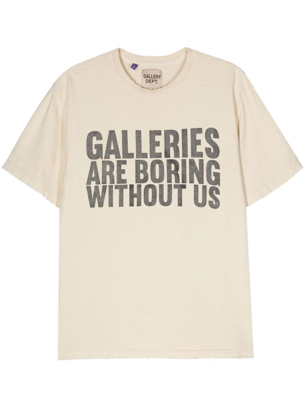 Shop Gallery Dept. Slogan-print Cotton T-shirt In Neutrals