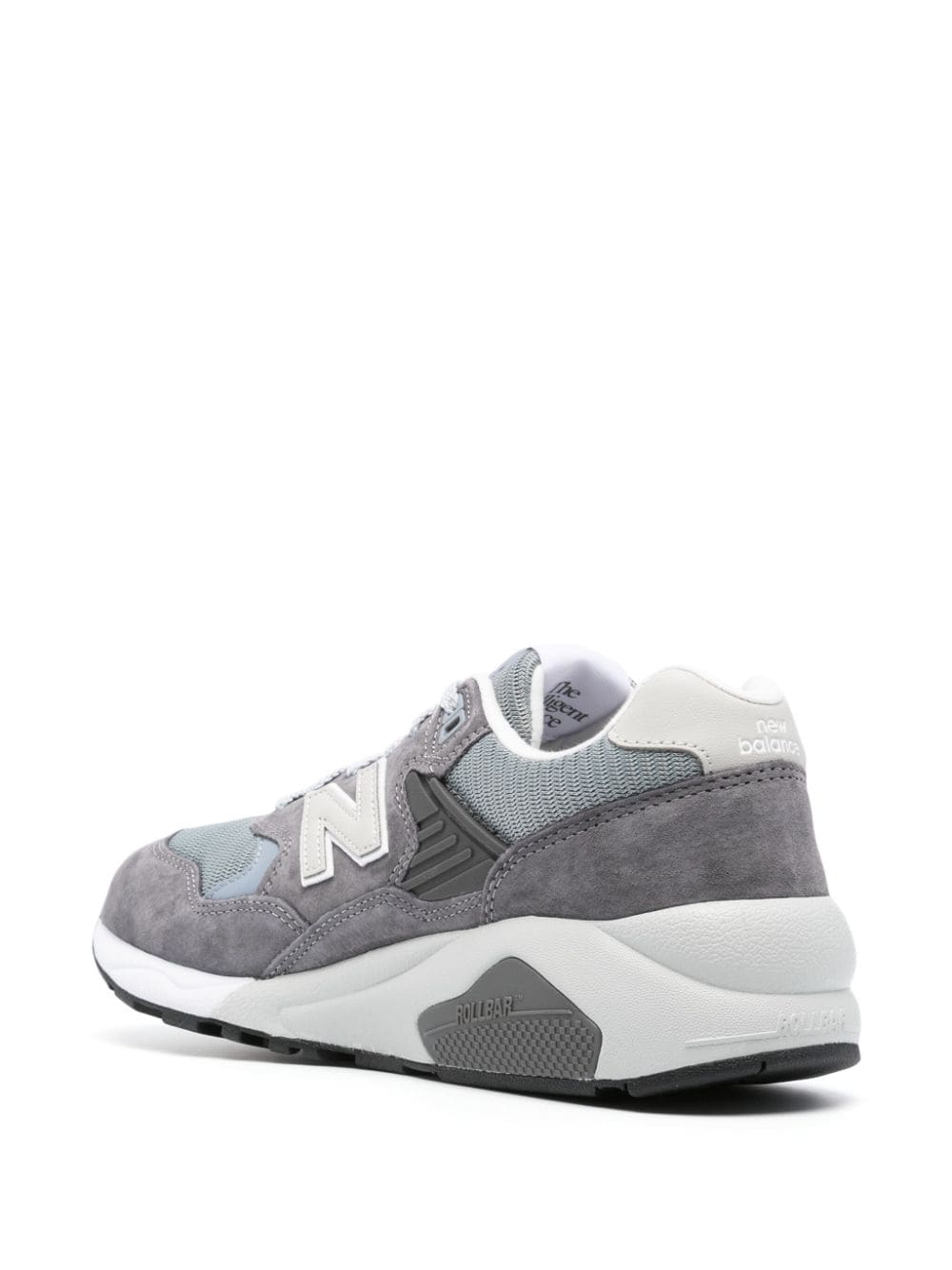 Shop New Balance 580 Leather Sneakers In Grey