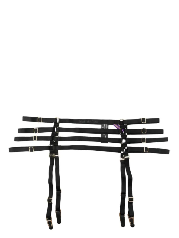 pinstripe garter belt 6 pcs Crotchless Thong with Removable Garters, pinstripe, Size L - Free  shipping - PS Auction - We value the future main image 0
