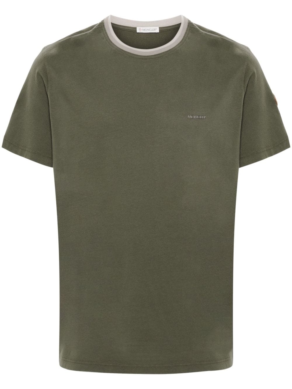 Moncler T-shirt met logo-reliëf Groen