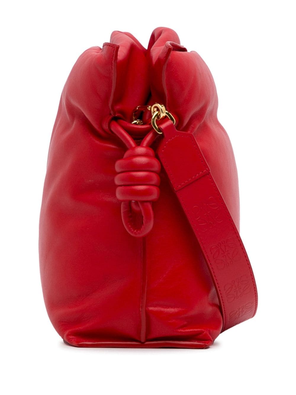 Pre-owned Loewe 2010-2024 Medium Flamenco Knot Crossbody Bag In Red