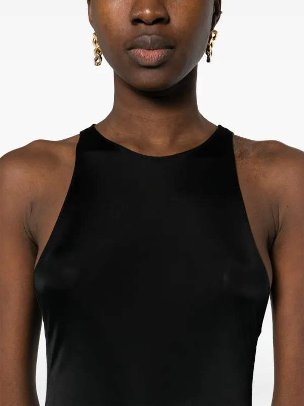 Saint Laurent Sleeveless Maxi Dress | Black | FARFETCH ID