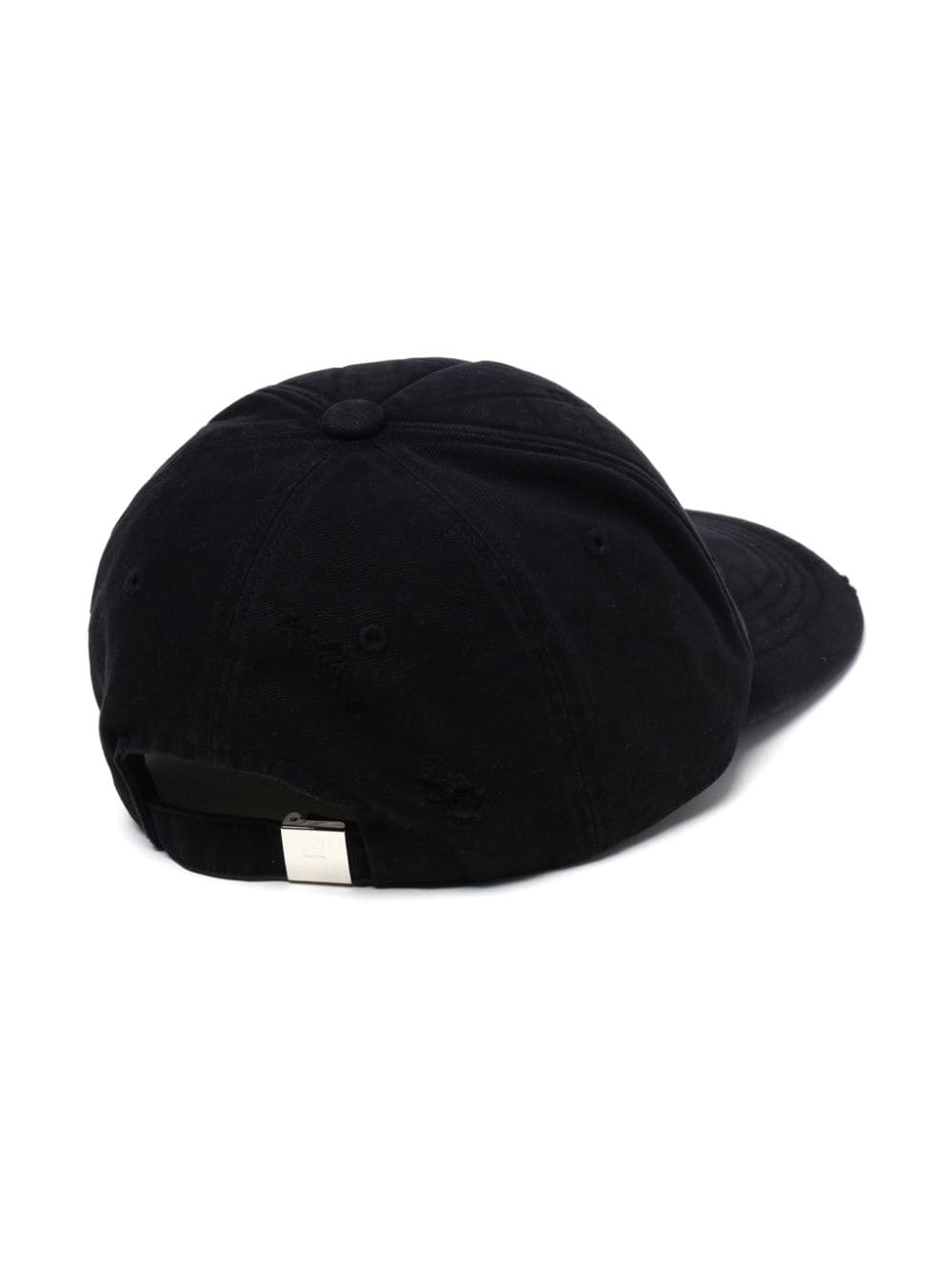 Shop We11 Done Distressed Cotton Baseball Cap In Schwarz