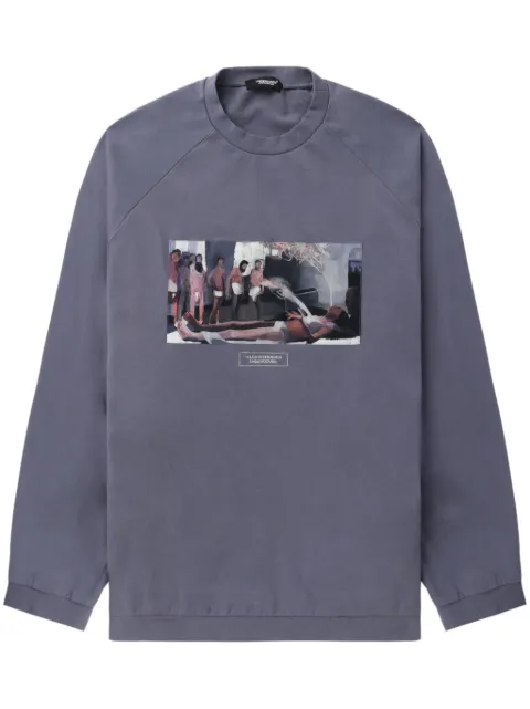Undercover painterly-print cotton sweatshirt