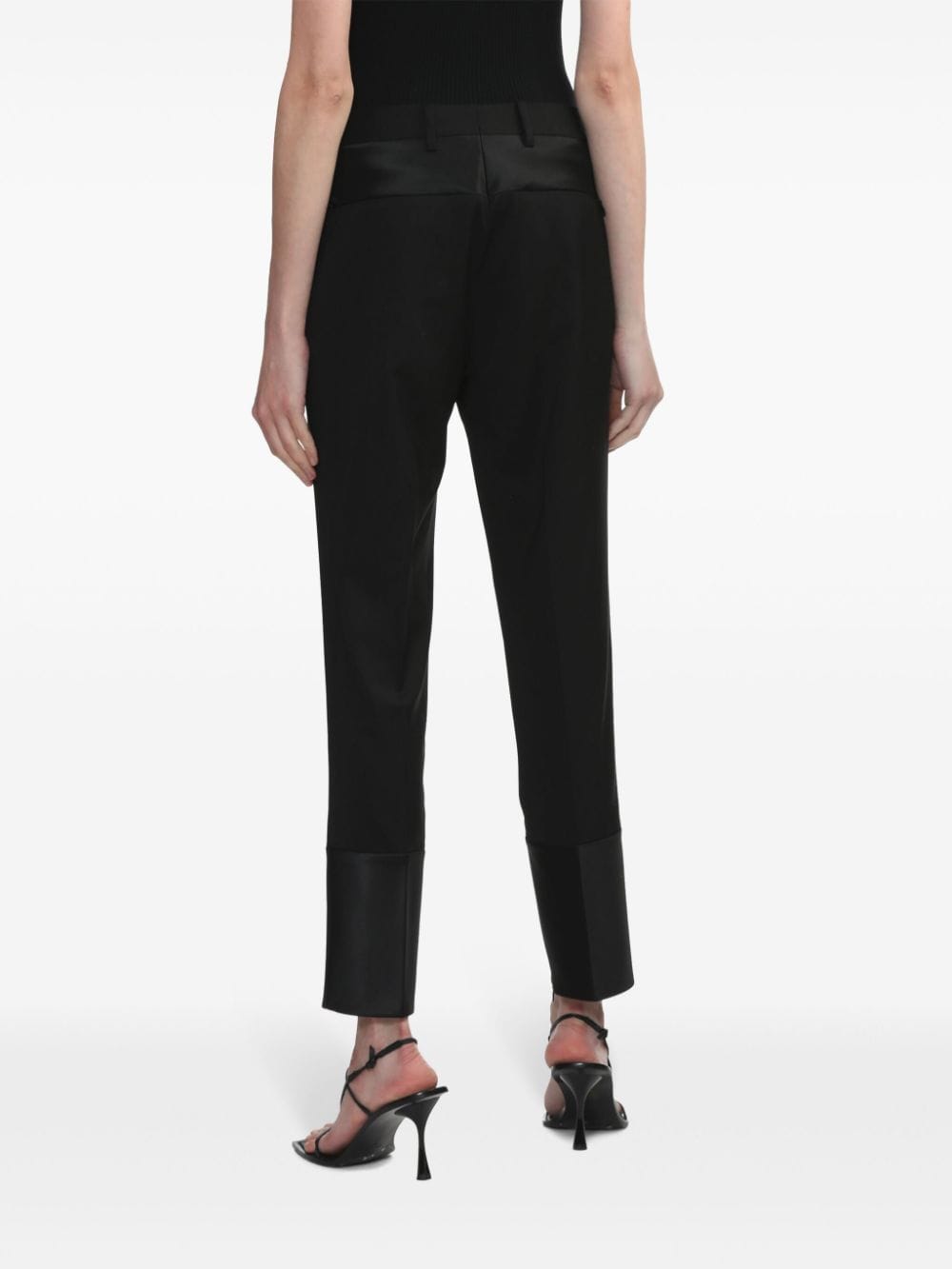 Shop Helmut Lang Slim-fit Wool Trousers In Black