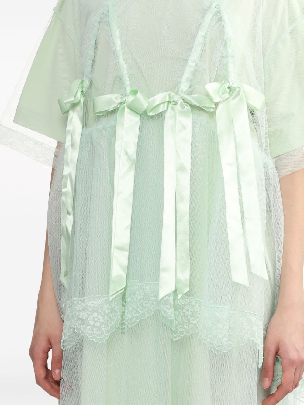 Simone Rocha tulle-overlay midi dress | Smart Closet