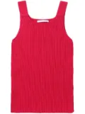 Helmut Lang side-slit ribbed-knit tank top - Pink