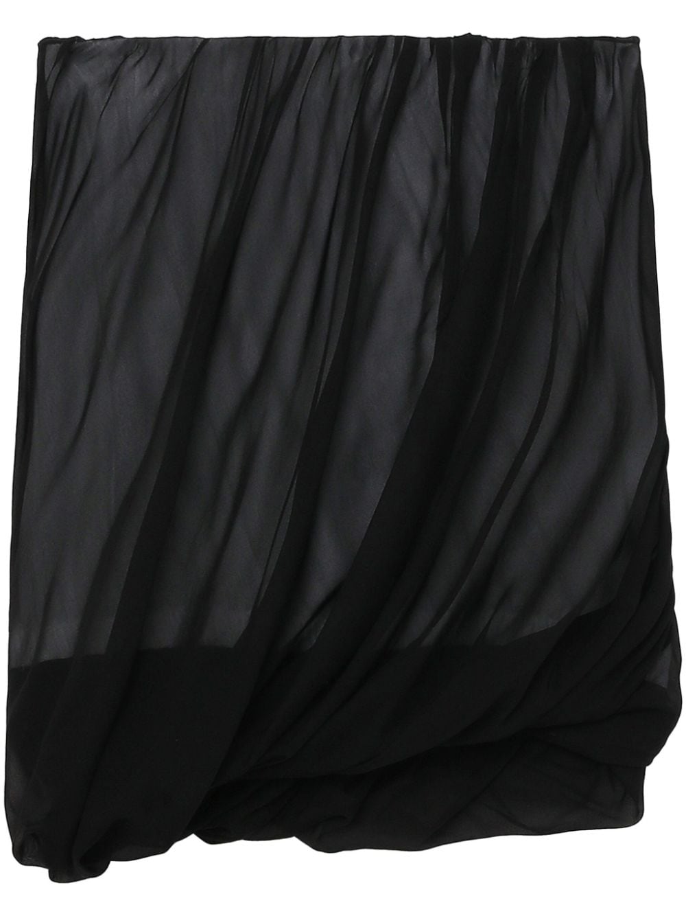 layered silk miniskirt