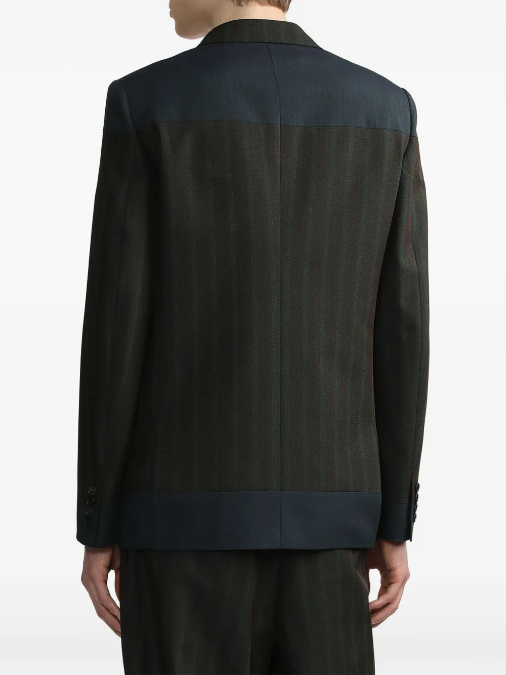 Comme des Garçons Homme Deux Blazer met vlakken Groen