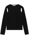Helmut Lang cut-out fine-knit jumper - Black