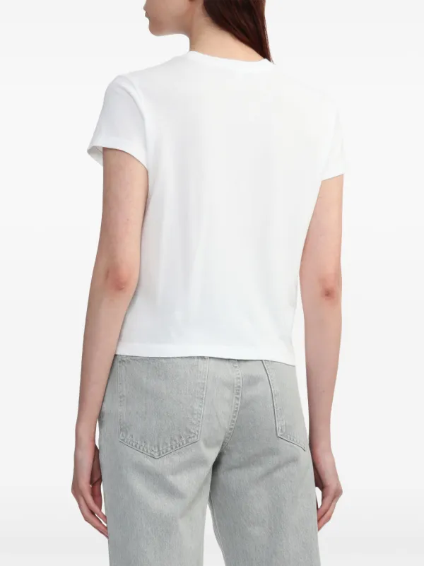 AGOLDE Adine shrunken-fit Tee | White | FARFETCH