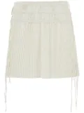 Helmut Lang strap-detail pleated midi skirt - Neutrals