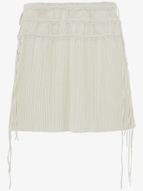 Helmut Lang strap-detail pleated midi skirt