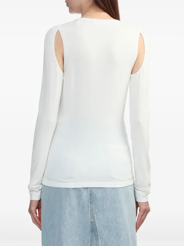 Helmut Lang カットアウト ファインニットセーター | ホワイト