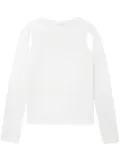 Helmut Lang cut-out fine-knit jumper - White