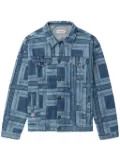 Charles Jeffrey Loverboy tartan check-print denim jacket - Blue