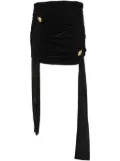 Blumarine sash-detail draped mini skirt - Black