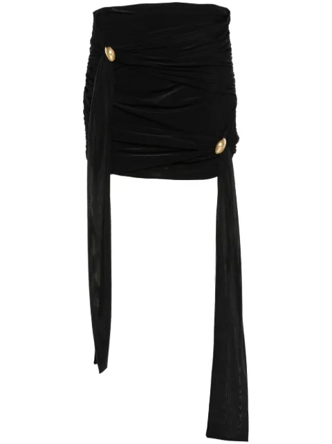 Blumarine sash-detail draped mini skirt