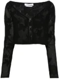 Blumarine crochet-knit cardigan - Black