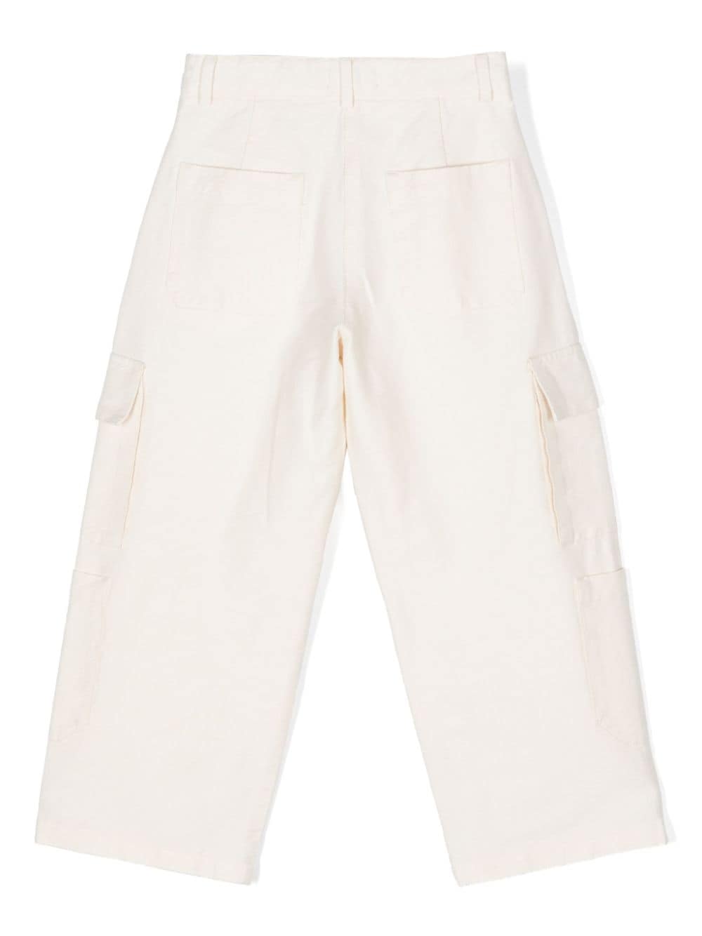 Shop Missoni Logo-embroidered Cargo Trousers In Neutrals