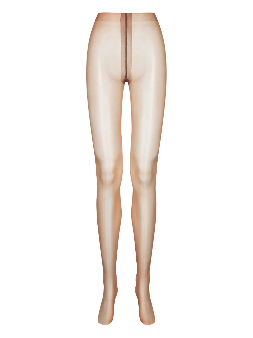Maison Close Satin-Strumpfhose mit hohem Bund - Nude