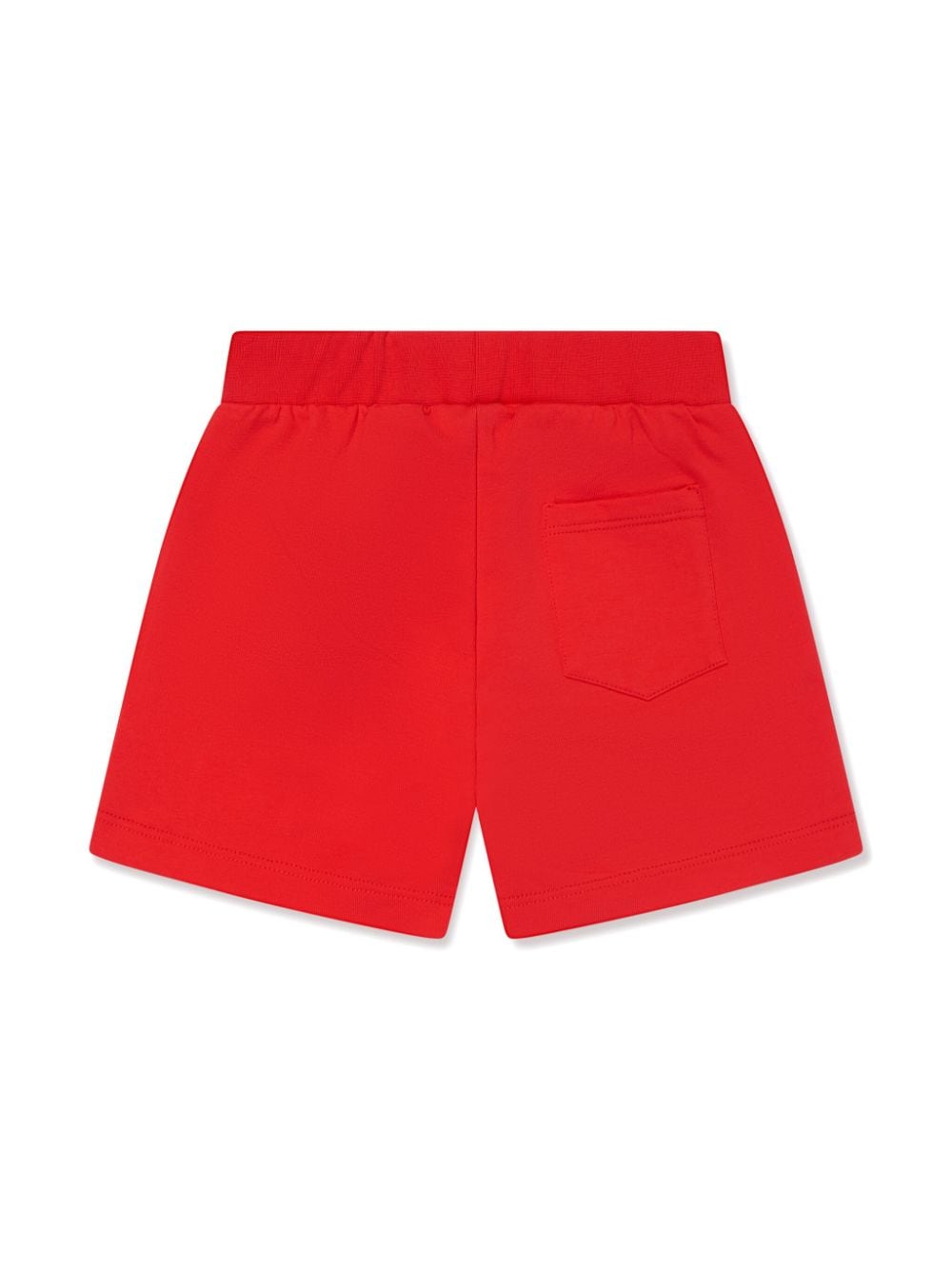 Shop Versace Greca Cotton Jersey Shorts In Red