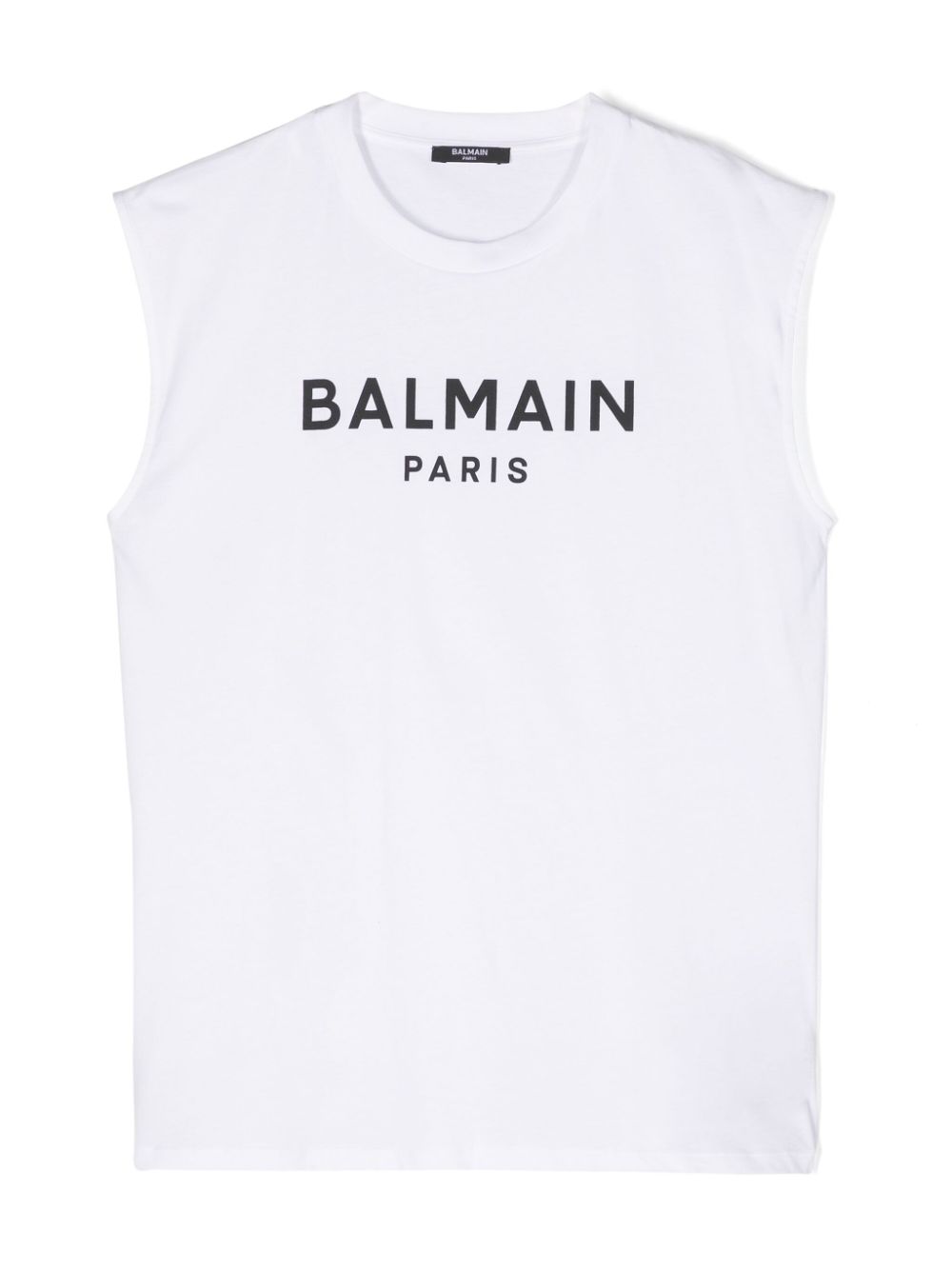 Balmain Kids T-shirt smanicata con stampa - Bianco