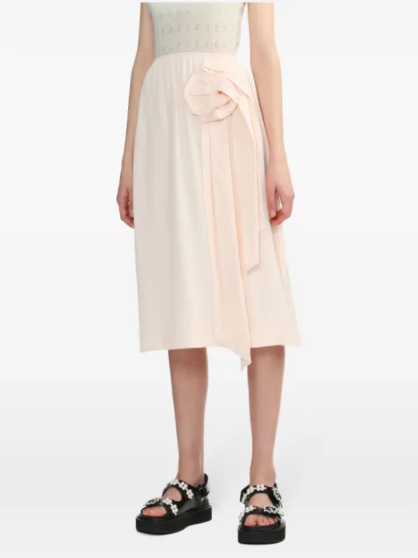 Simone Rocha ローズアップリケ スカート | ピンク | FARFETCH JP Simone Rocha ローズアップリケ スカート | ピンク | FARFETCH JP