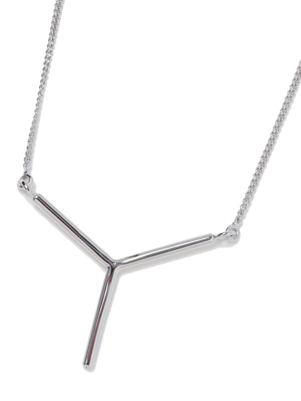 Shop Y/project Mini Y Pendant Necklace In Silver