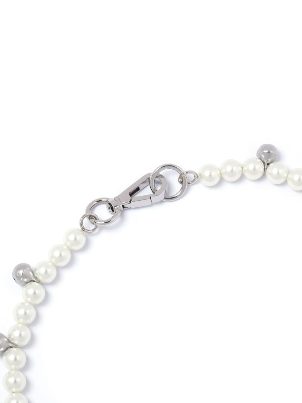 Shop Simone Rocha Faux-pearl Beaded Necklace In White