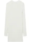Helmut Lang bead-embellished ribbed-knit dress - White