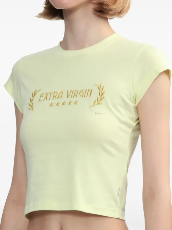 EYTYS Zion slogan-embroidered T-shirt | Neutrals | FARFETCH