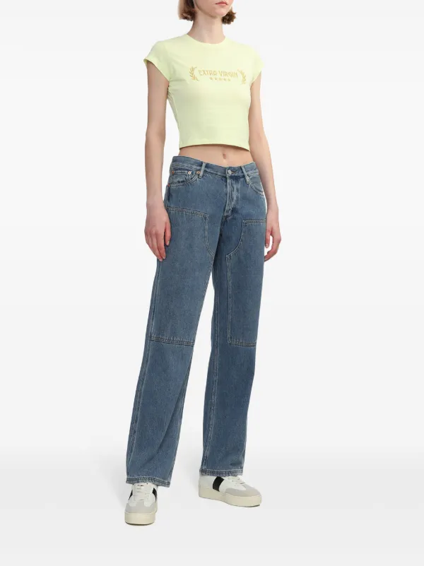 EYTYS Zion slogan-embroidered T-shirt | Neutrals | FARFETCH