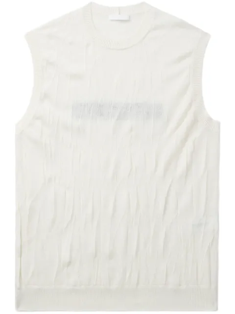 Helmut Lang crushed fine-knit top