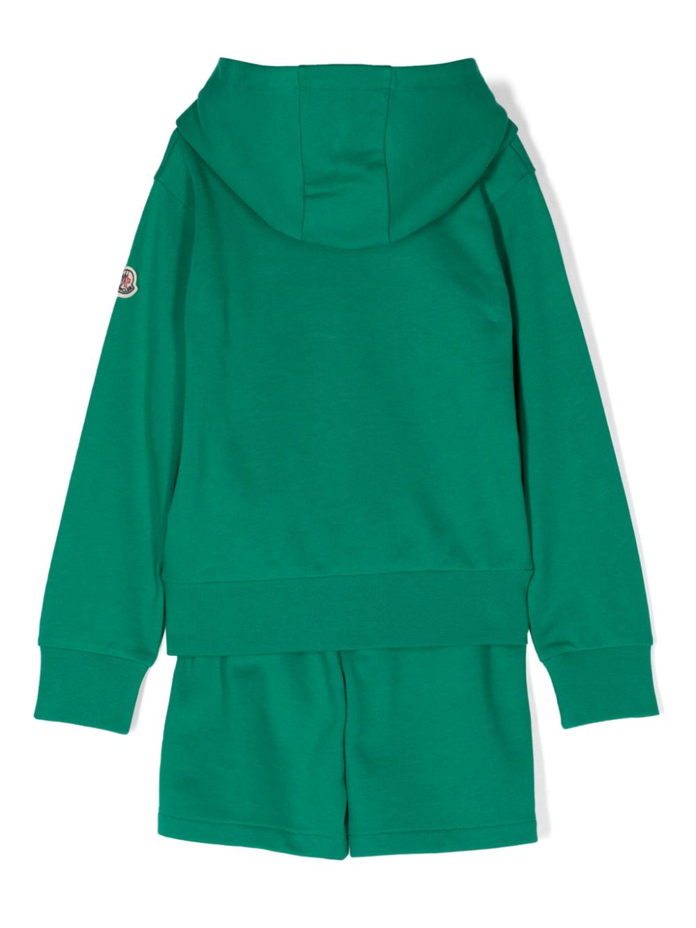 Moncler Enfant logo-appliqué track shorts set - Green