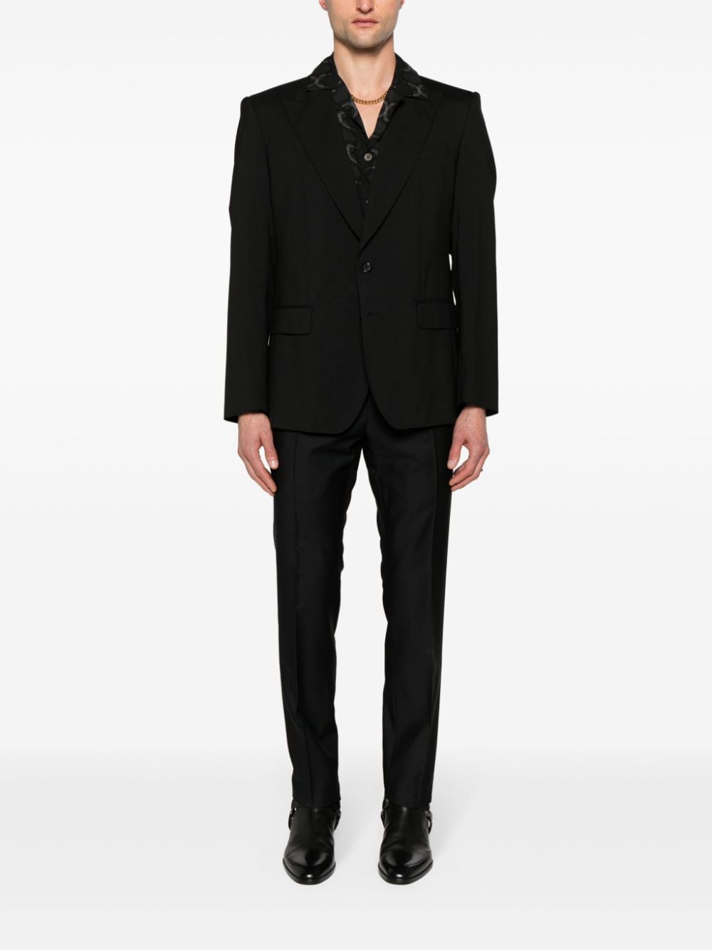 Shop Tom Ford Mid-rise Tailored Trousers In Black