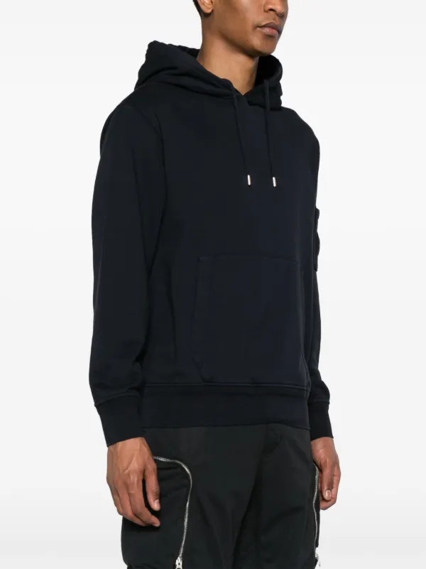 C.P. Company Diagonal Fleece Cotton Hoodie | Blue | FARFETCH PL