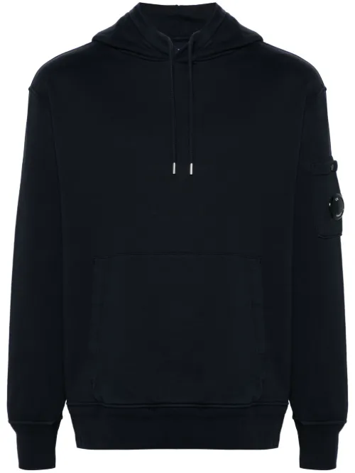 Hoodie en coton à rayures diagonales - C.P. Company - Modalova