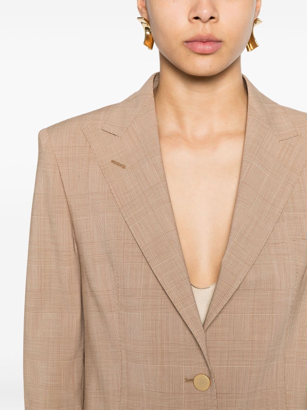 Shop Tagliatore J-bertha Single-breasted Blazer In Brown