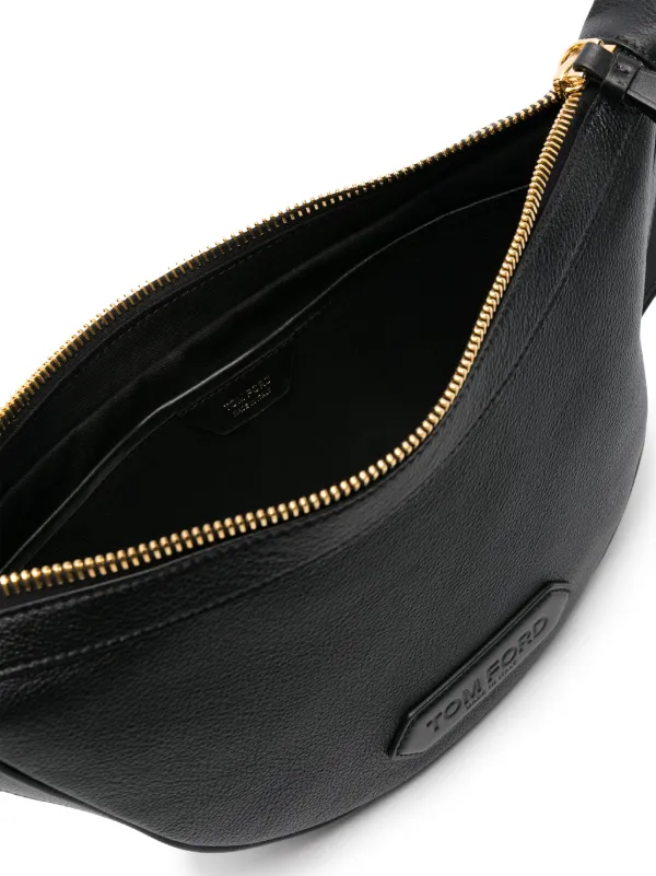 TOM FORD Crescent Leather Shoulder Bag | Black | FARFETCH